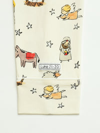 Away in a Manger Womens Notch Collar PJ Set Cotton